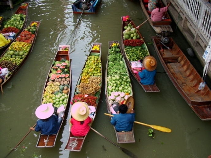 Marché flottant de Bangkok