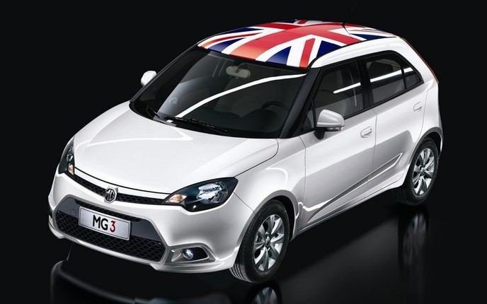 La MG3 arbore fièrement l Union Jack. Le crédo du constructeur est c est Chinois ca vient de Grande Bretagne